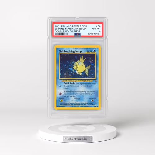 2001 Pokémon Neo Revelation #66 Shining Magikarp - Double Holo Error (PSA 8 NM-MT)