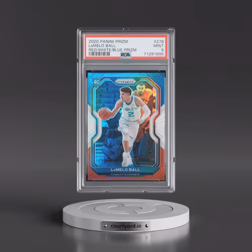 2020 Panini Prizm #278 LaMelo Ball - Red/White/Blue Prizm (PSA 9 MINT)