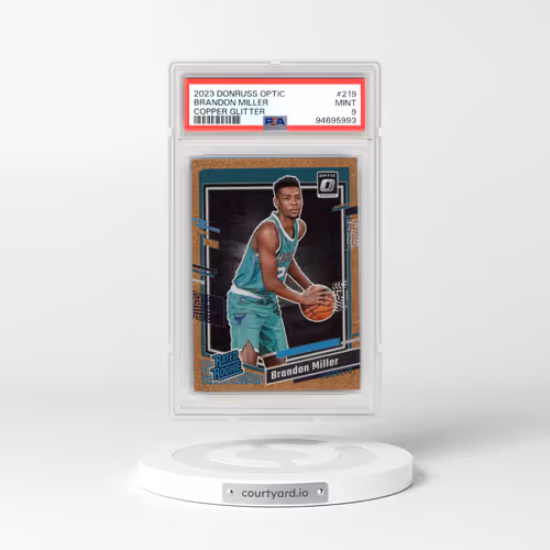 2023 Panini Donruss Optic #219 Brandon Miller - Copper Glitter (PSA 9 MINT)