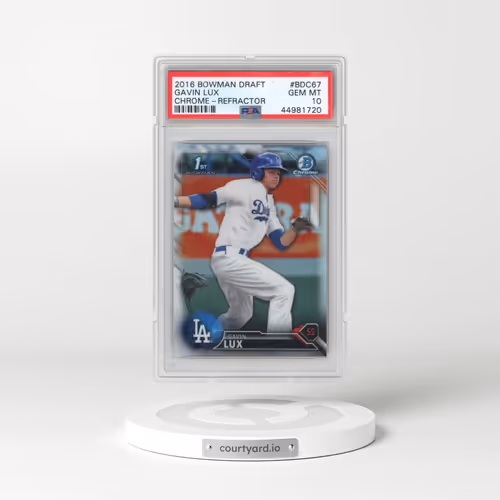 2016 Bowman Draft #BDC67 Gavin Lux - Chrome-Refractor (PSA 10 GEM MINT)