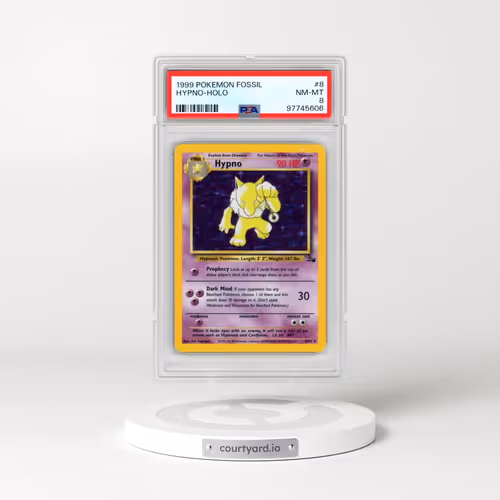 1999 Pokémon Fossil #8 Hypno - Holo (PSA 8 NM-MT)
