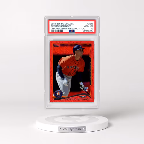 2014 Topps Update #US10 George Springer - Orange Jersey-Red Hot Foil (PSA 10 GEM MINT)