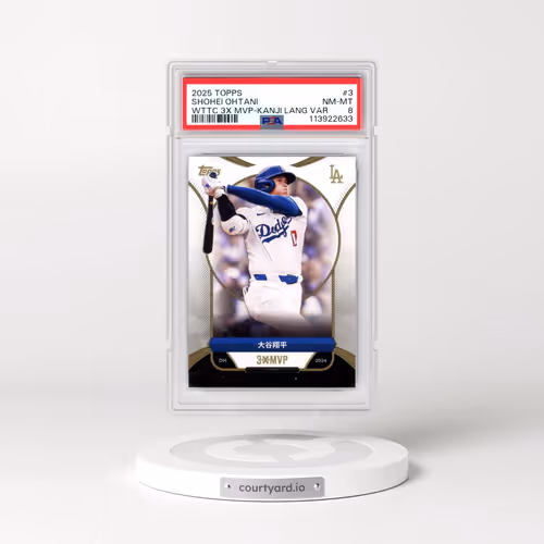 2025 Topps Welcome to the Club 3X MVP #3 Shohei Ohtani - Ohtani Kanji Language Variation (PSA 8 NM-M