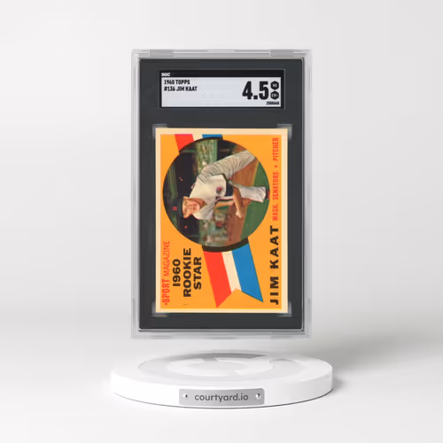 1960 Topps #136 Jim Kaat - Rookie Star (SGC 4.5 VG-EX+)