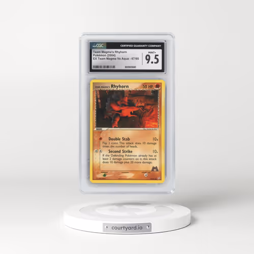 2004 EX Team Magma Vs Team Aqua #67/95 Team Magma's Rhyhorn (CGC 9.5 MINT+)