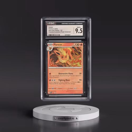 2025 Pokémon Svp EN-SV Black Star Promo #167 Flareon - Prismatic Evolutions Poster Collection (CGC 9