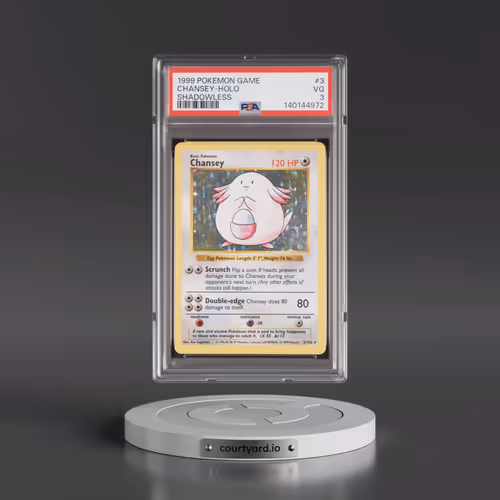 1999 Pokémon Game #3 Chansey - Holo Shadowless (PSA 3 VG)
