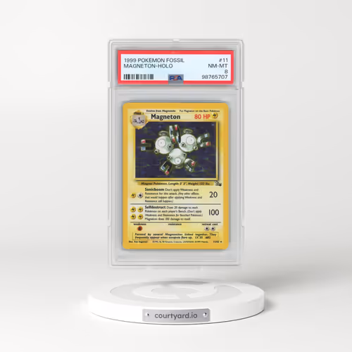 1999 Pokémon Fossil #11 Magneton - Holo (PSA 8 NM-MT)