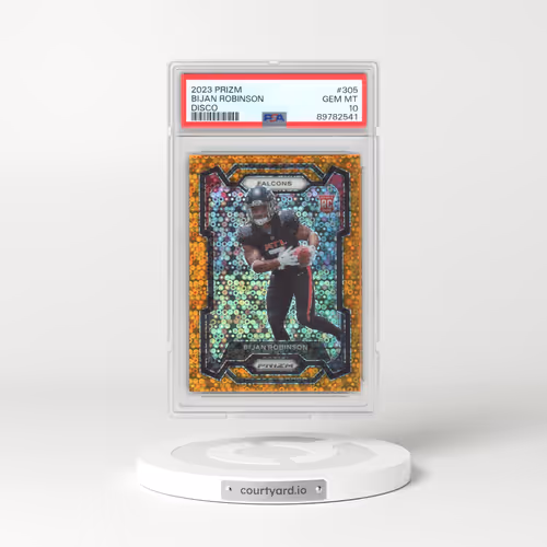 2023 Panini Prizm #305 Bijan Robinson - Disco Prizm (PSA 10 GEM MINT)