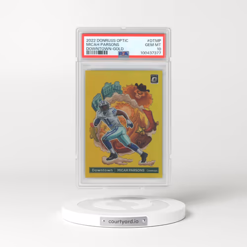 2022 Panini Donruss Optic Downtown #DTMP Micah Parsons - Gold (PSA 10 GEM MINT)