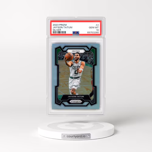 2023 Panini Prizm #2 Jayson Tatum - Silver Prizm (PSA 10 GEM MINT)