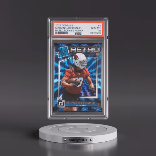 2024 Panini Donruss Rated Rookies Retro #4 Marvin Harrison Jr. (PSA 10 GEM MINT)