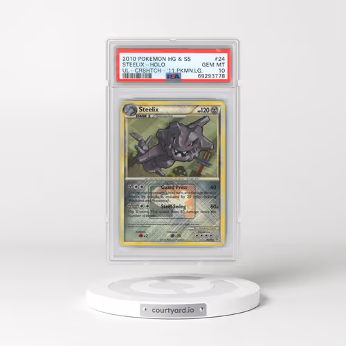 2010 Pokémon Heartgold & Soulsilver Unleashed #24 Steelix - Holo Crosshatch-2011 Pokemon League (PSA
