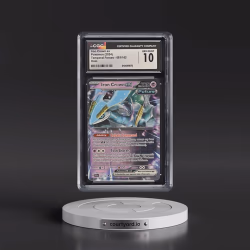 2024 Pokémon Tef EN-Temporal Forces #081 Iron Crown EX - Holo (CGC 10 GEM MINT)