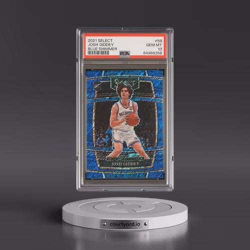 2021 Panini Select #58 Josh Giddey - Blue Shimmer (PSA 10 GEM MINT)