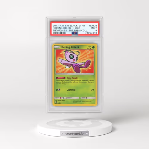 2017 Pokémon SM Black Star Promo #SM79 Shining Celebi - Holo Holo Shining Legends Super Premium Collection (PSA 9 MINT)