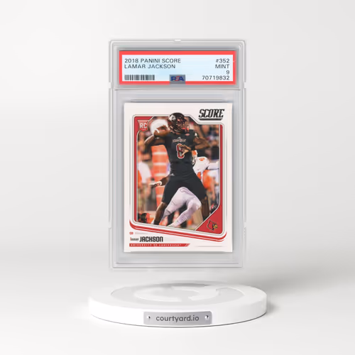 2018 Panini Score #352 Lamar Jackson (PSA 9 MINT)