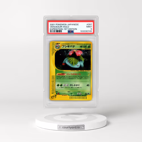 2001 Pokémon Expedition #097 Venusaur - 1st Edition Holo (PSA 9 MINT)