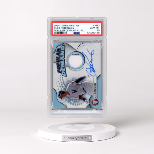 2024 Topps Pristine Popular Demand Autograph Relics #ARO Alex Rodriguez (PSA 10 GEM MINT)