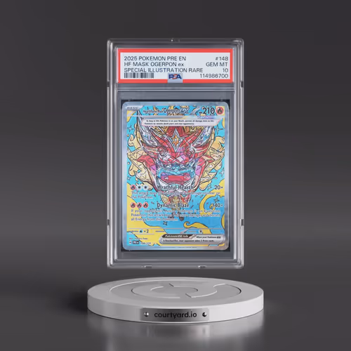 2025 Pokémon Pre EN-Prismatic Evolutions #148 Hearthflame Mask Ogerpon EX - Holo Special Illustratio