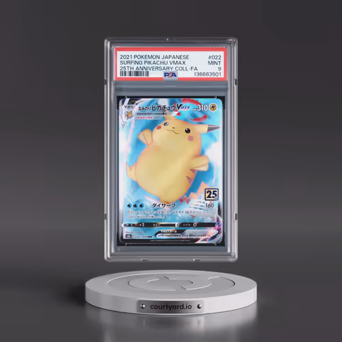 2021 Pokémon 25th Anniversary Collection #022 Surfing Pikachu Vmax - Full Art (PSA 9 MINT)