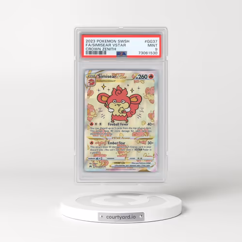 2023 Pokémon Sword and Shield Crown Zenith #GG37 Simisear Vstar - Full Art (PSA 9 MINT)