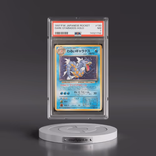 1997 Pokémon Rocket #130 Dark Gyarados - Holo (PSA 7 NM)