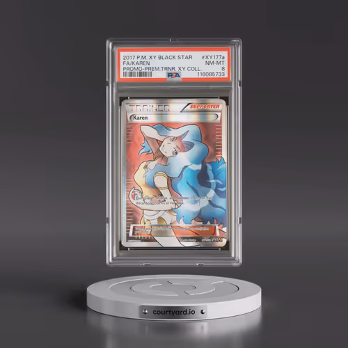 2017 Pokémon XY Black Star Promo #XY177a Karen - Full Art Premium Trainer XY Collection (PSA 8 NM-MT
