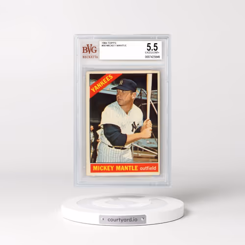 1966 Topps #50 Mickey Mantle (BVG 5.5 EX+)