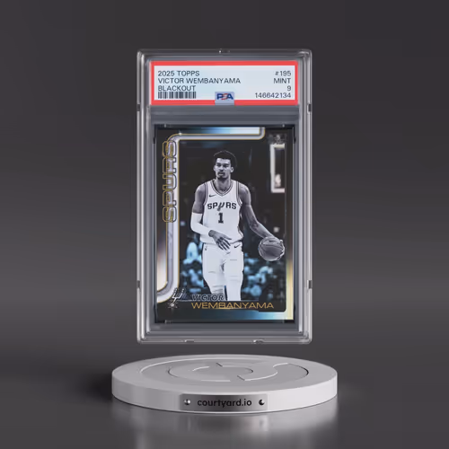 2025 Topps #195 Victor Wembanyama - Blackout (PSA 9 MINT)