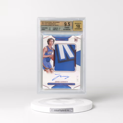 2021 Panini National Treasures #114 Josh Giddey - Patch Autograph-NBA 75th (BGS 9.5 GEM MINT)