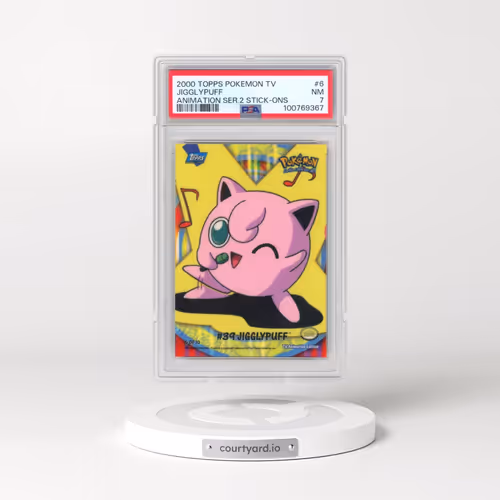 2000 Topps Pokémon TV Animation Series 2 Stick-Ons #6 Jigglypuff (PSA 7 NM)