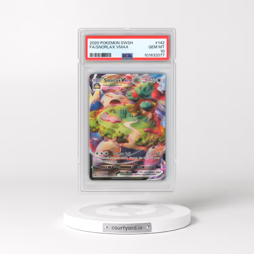 2020 Pokémon Sword & Shield #142 Snorlax Vmax - Full Art (PSA 10 GEM MINT)