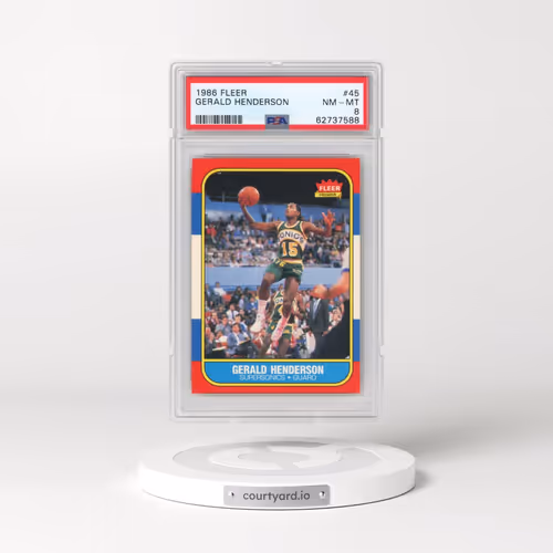 1986 Fleer #45 Gerald Henderson (PSA 8 NM-MT)
