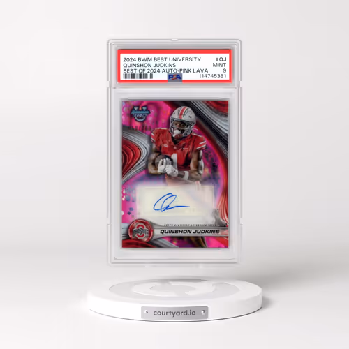 2024 Bowman Best University Best of 2024 Autographs #QJ Quinshon Judkins - Pink Lava (PSA 9 MINT)