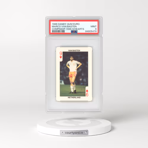 1988 Dandy Gum European Championship 1988 Marco Van Basten - 9 of Hearts (PSA 9 MINT)