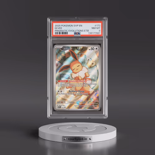 2025 Pokémon Svp EN-SV Black Star Promo #173 Eevee - Prismatic Evolutions Elite Trainer Box (PSA 8 N