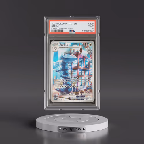 2023 Pokémon Par EN-Paradox Rift #208 Steelix - Illustration Rare (PSA 9 MINT)