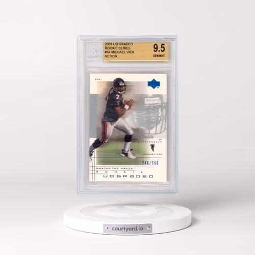 2001 UD Graded #54 Michael Vick Action RC (BGS 9.5 GEM MINT)