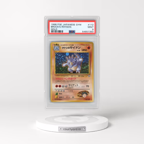1998 Pokémon Gym #112 Brock's Rhydon - Holo (PSA 9 MINT)