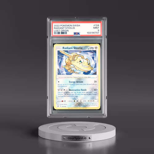 2022 Pokémon Sword & Shield Lost Origin #124 Radiant Steelix - Holo (PSA 9 MINT)