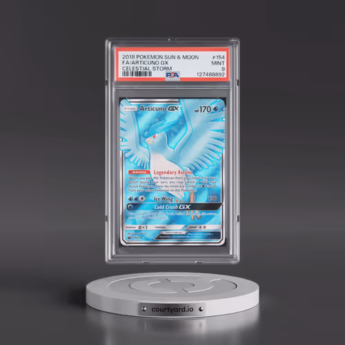 2018 Pokémon Sun & Moon Celestial Storm #154 Articuno GX - Holo Full Art (PSA 9 MINT)