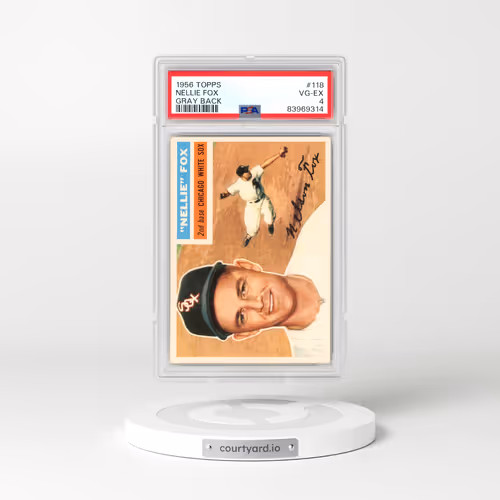 1956 Topps #118 Nellie Fox - Gray Back (PSA 4 VG-EX)