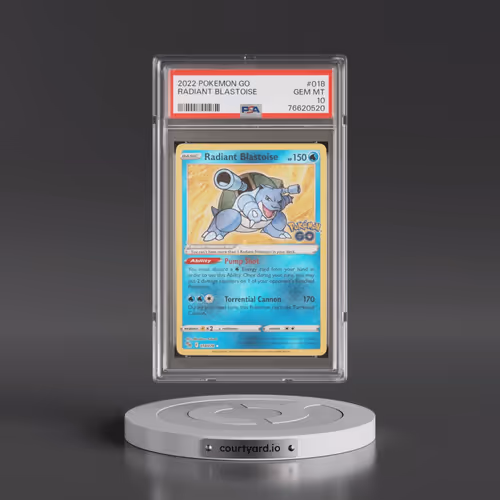 2022 Pokémon Go #018 Radiant Blastoise - Holo (PSA 10 GEM MINT)