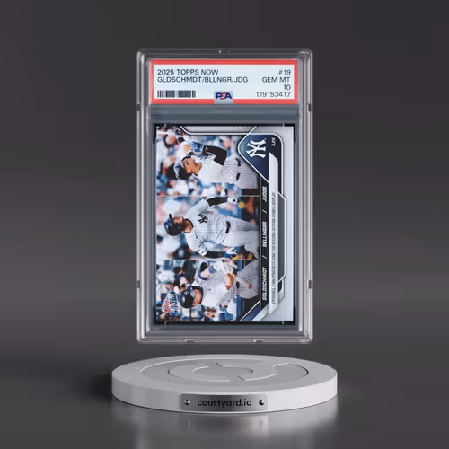2025 Topps Now #19 Aaron Judge/Cody Bellinger/Paul Goldschmidt (PSA 10 GEM MINT)