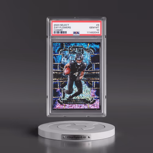2023 Panini Select #8 Zay Flowers - Cosmic (PSA 10 GEM MINT)