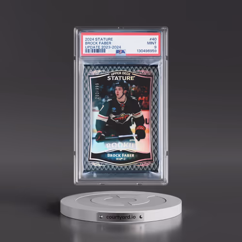 2024 Upper Deck Stature Update #40 Brock Faber - 2023-2024 (PSA 9 MINT)