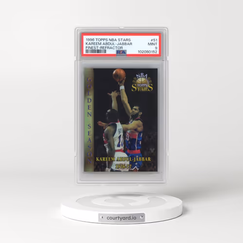 1996 Topps NBA Stars #51 Kareem Abdul-Jabbar - Finest-Refractor (PSA 9 MINT)