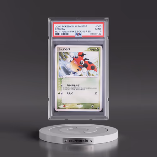 2004 Pokémon Rocket Gang Strikes Back #005 Ledyba - 1st Edition (PSA 9 MINT)