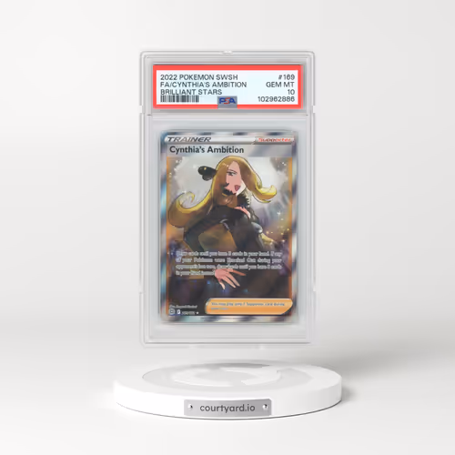 2022 Pokémon Sword & Shield Brilliant Stars #169 Cynthia's Ambition - Full Art (PSA 10 GEM MINT)